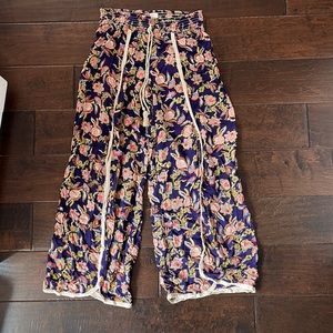 Anthropologie Corfu Split Front Flare Boho Pants